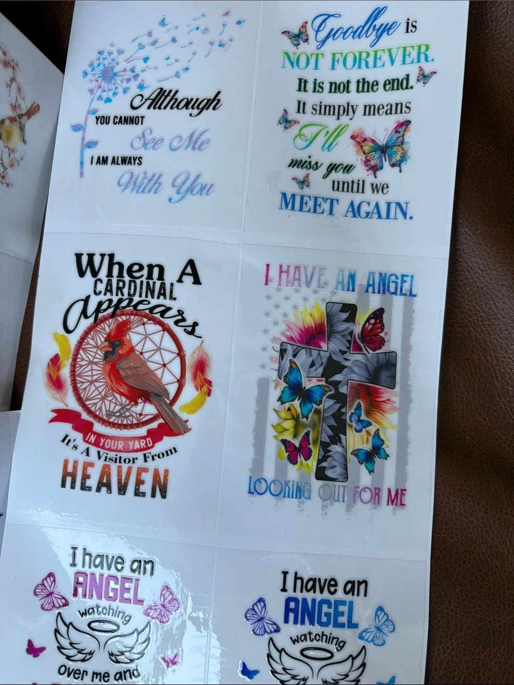 Colorful Memorial Sticker Sheet - Multicolor Inspirational Decals 23pcs